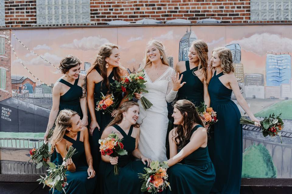 Group of bridesmaids