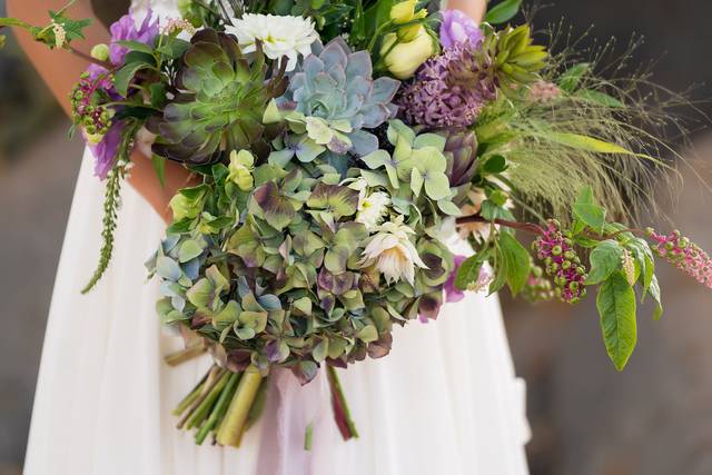 Bride with bouquet