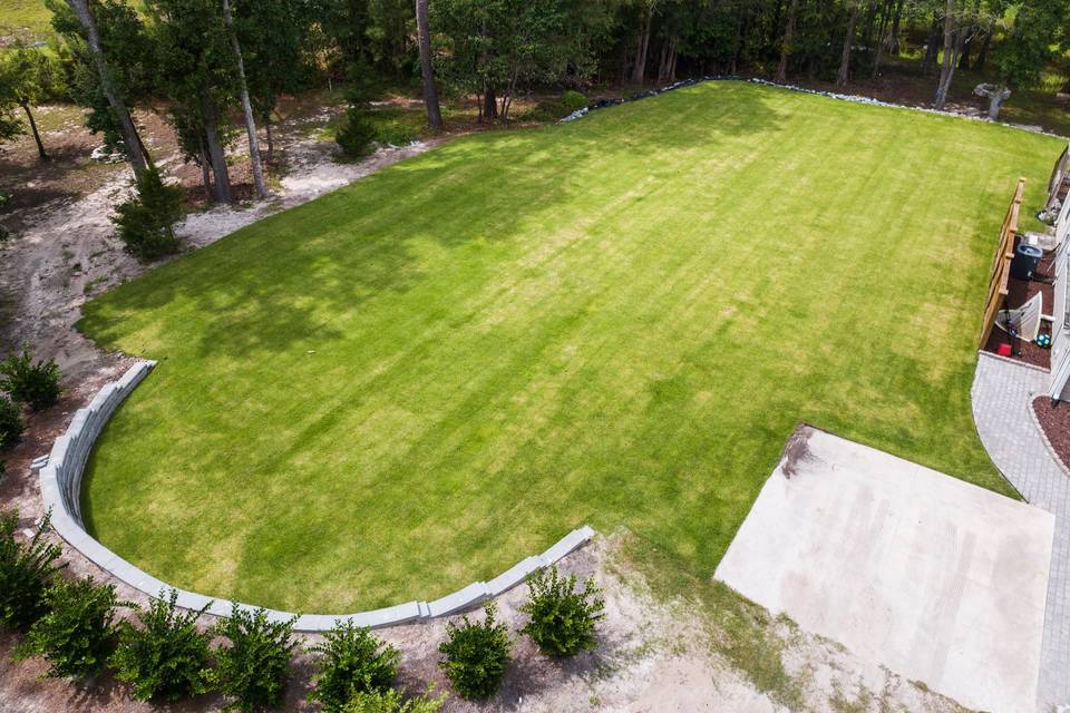 Athletic field overhead