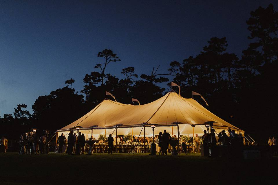 Pebble Beach Tent Wedding