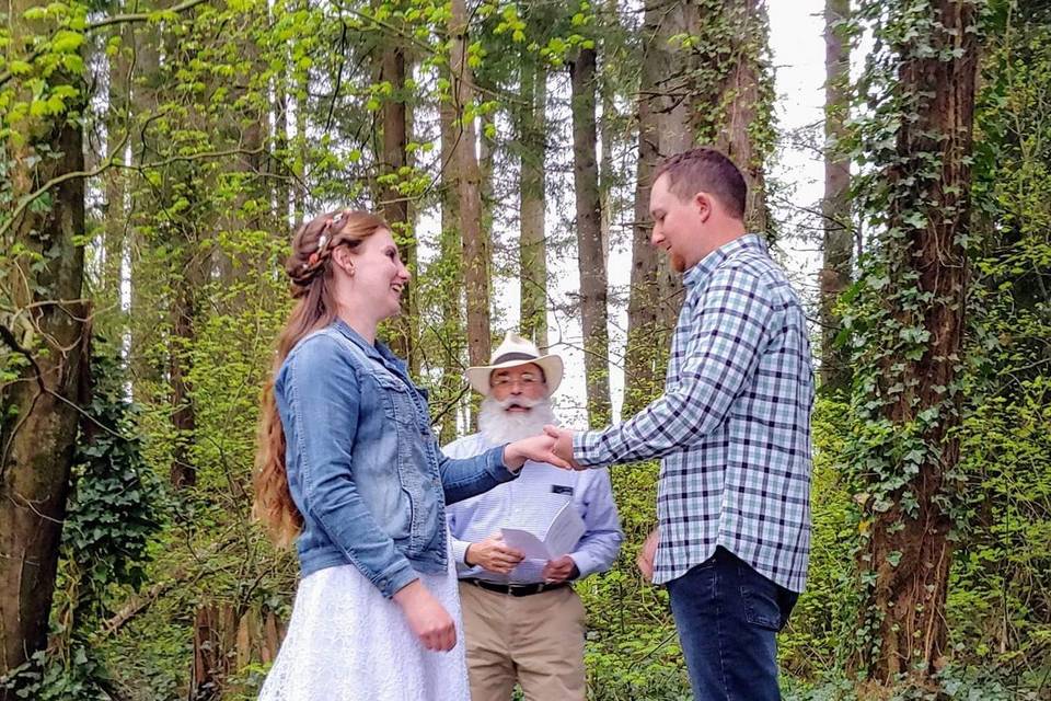 A woodsy elopement