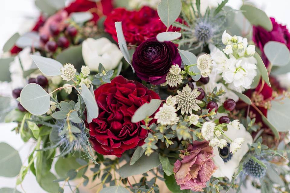 Burgundy Centerpiece