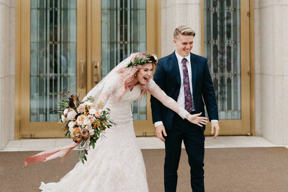 Fall wedding in Ogden, UT