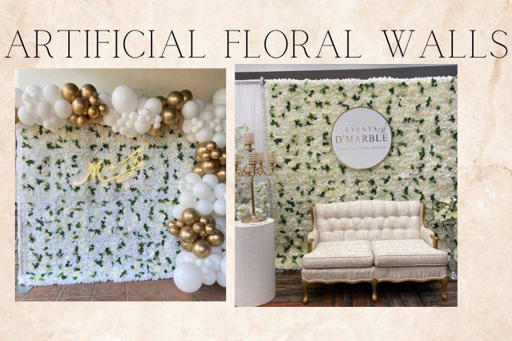 White floral wall