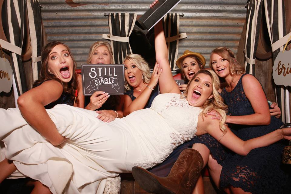 Bride and bridesmaids