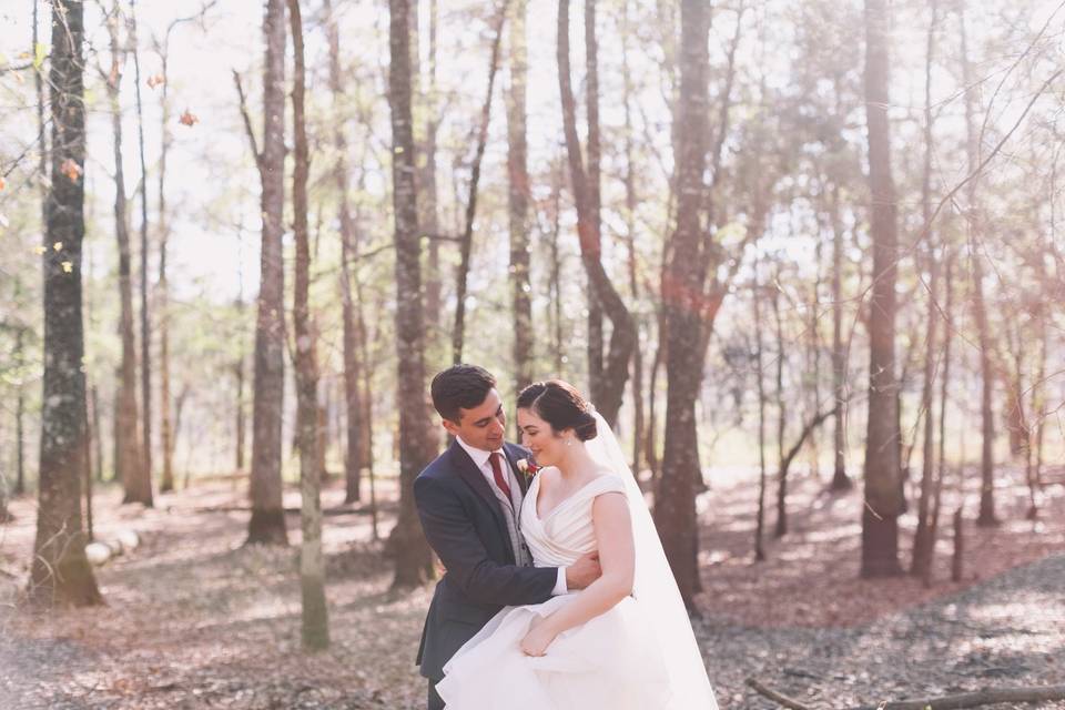 Bride & Groom at Loblolly Rise