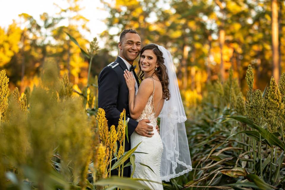 Bride & Groom at Loblolly Rise