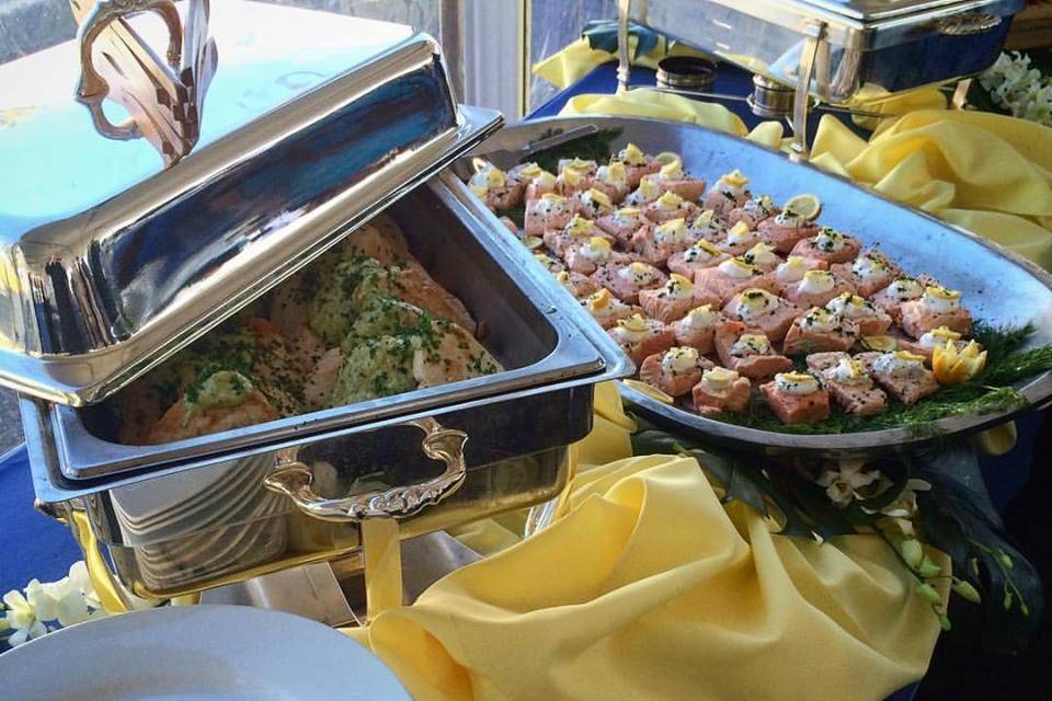 Buffet table