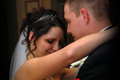 Close up of Bride and Grooms First Dance