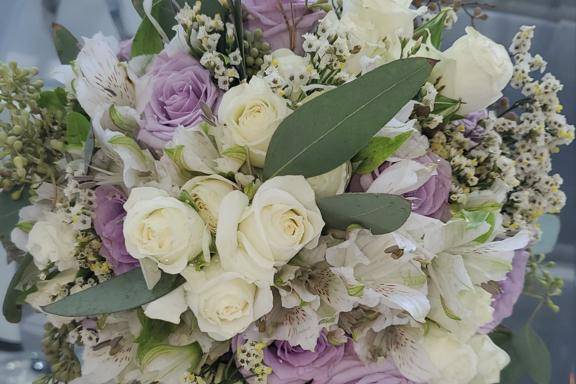 Lavender & White Bride Bouquet