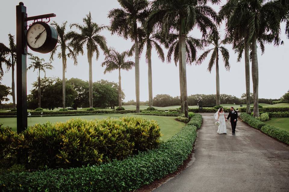 Walking couple