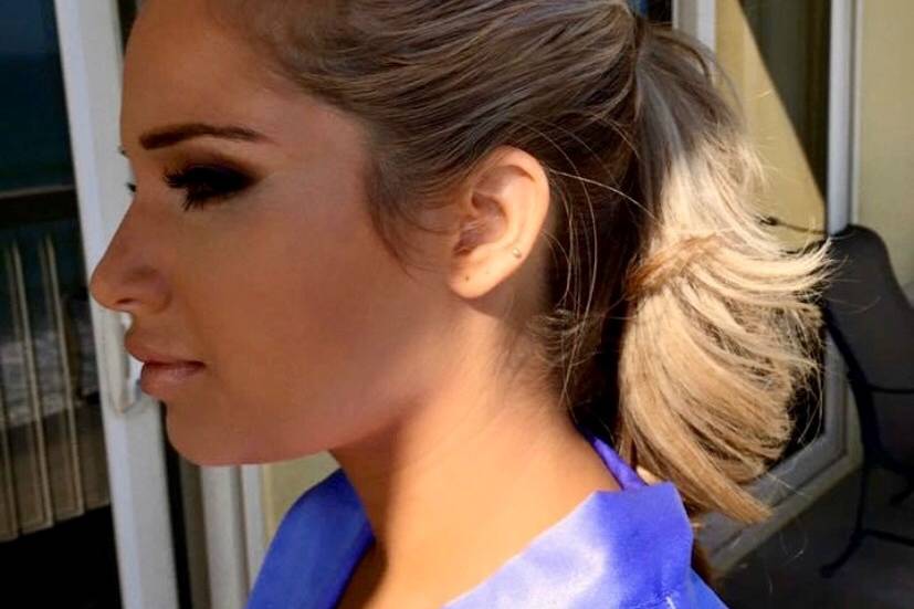 Styled ponytail