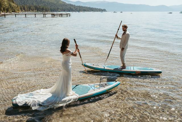 Lake Tahoe Paddleboard Wedding