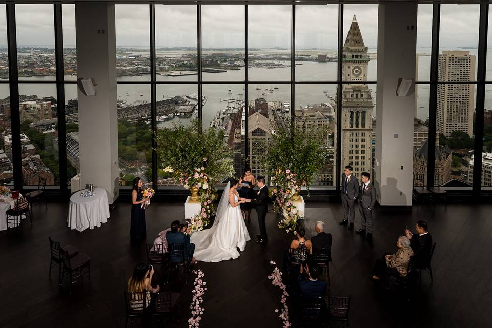 Wedding at couple's own yard