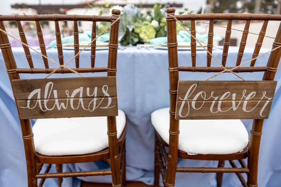 Sweetheart table and chairs