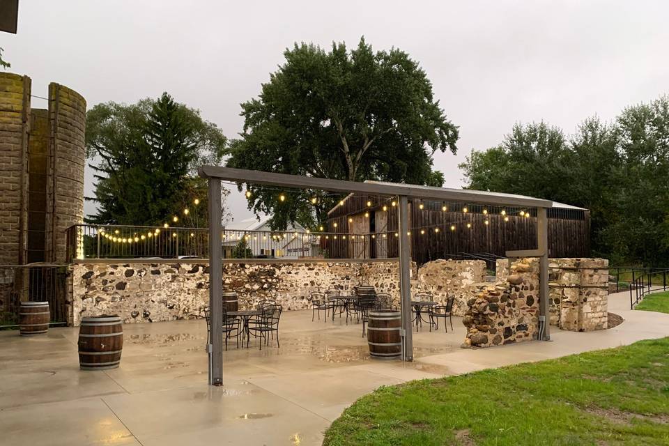 Our patio on a rainy day