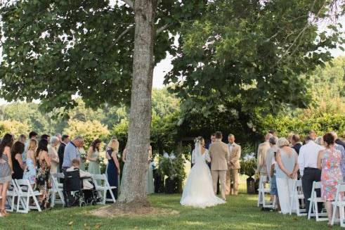 Wooded ceremony location