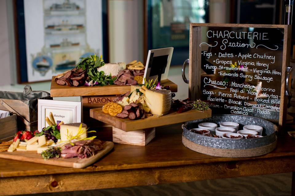 Cheese assortment table