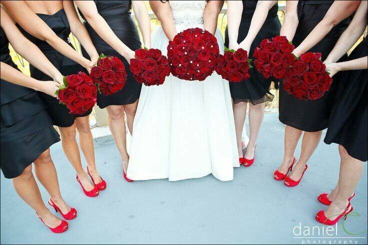 Bride and bridesmaids' bouquet