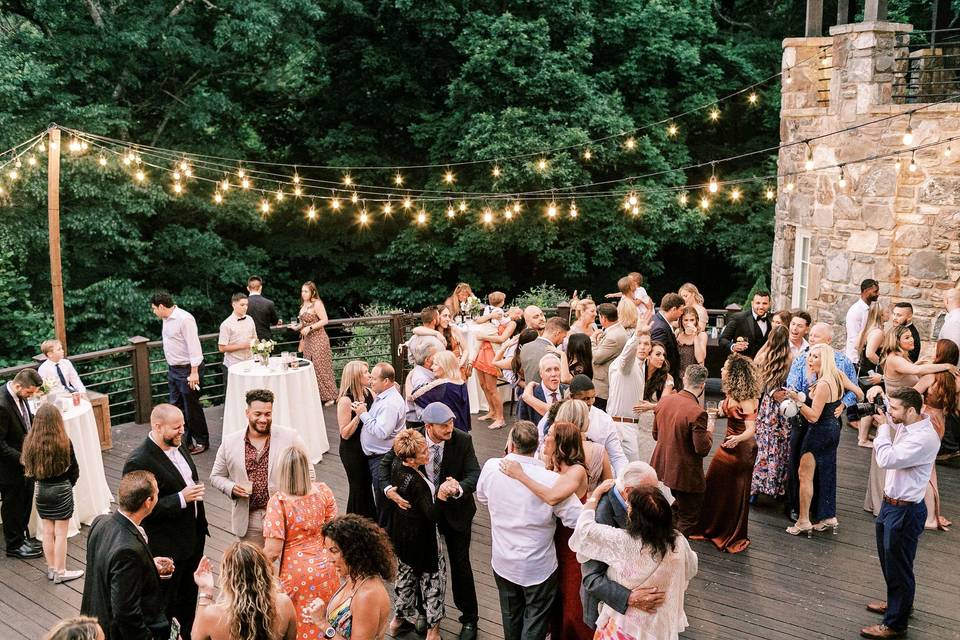 Dancing on Outdoor Terrace