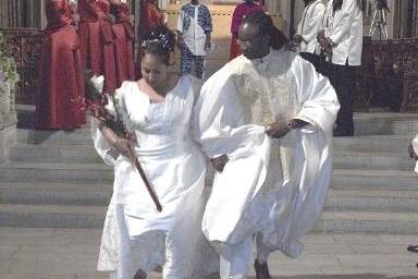 Jumping the Broom is a Ghanian Tradition celebrated today