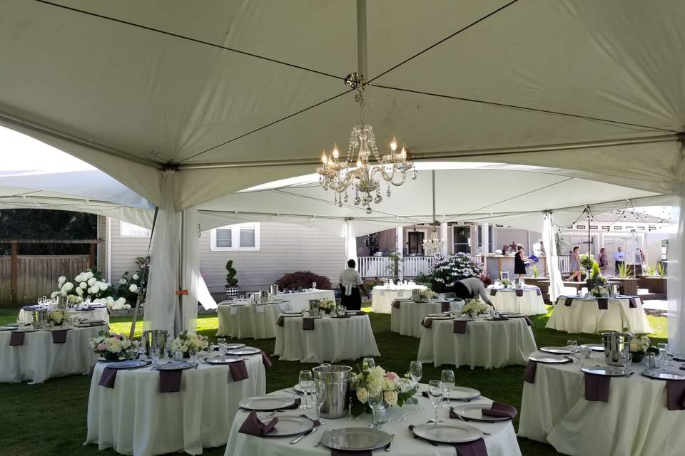 Tent with Chandelier add