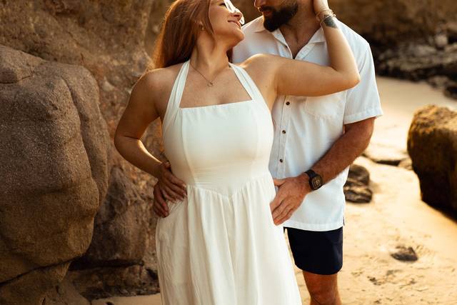 Golden hour beach shoot