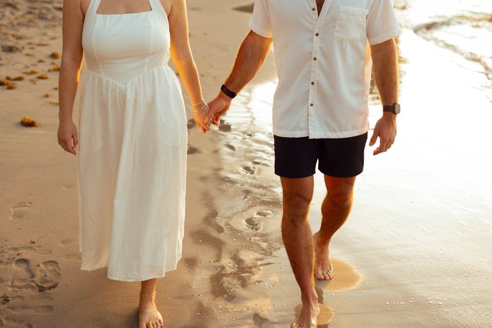 Golden hour beach shoot