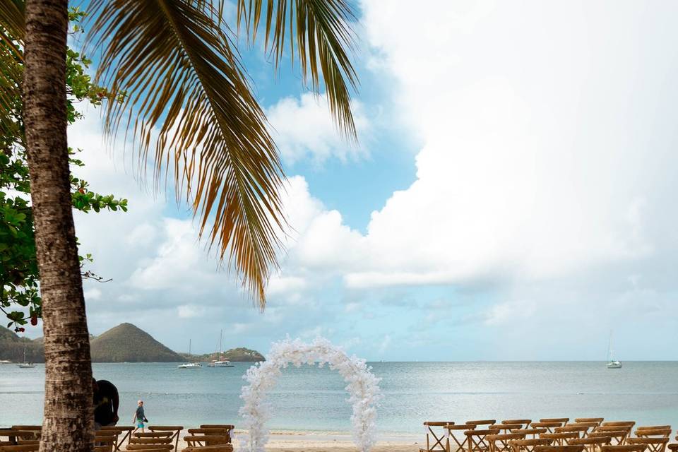 Sandals Wedding Set Up