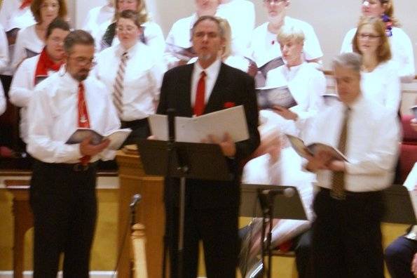 Performing a solo in the Christmas Cantata at Chester United Methodist Church 2010