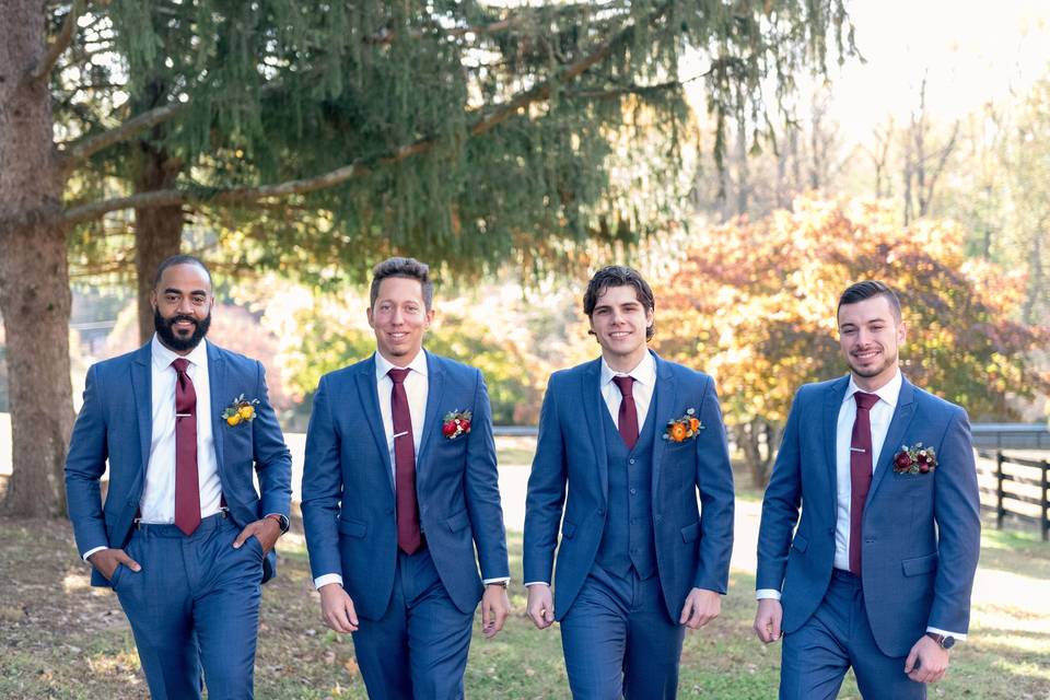 Groom and groomsmen