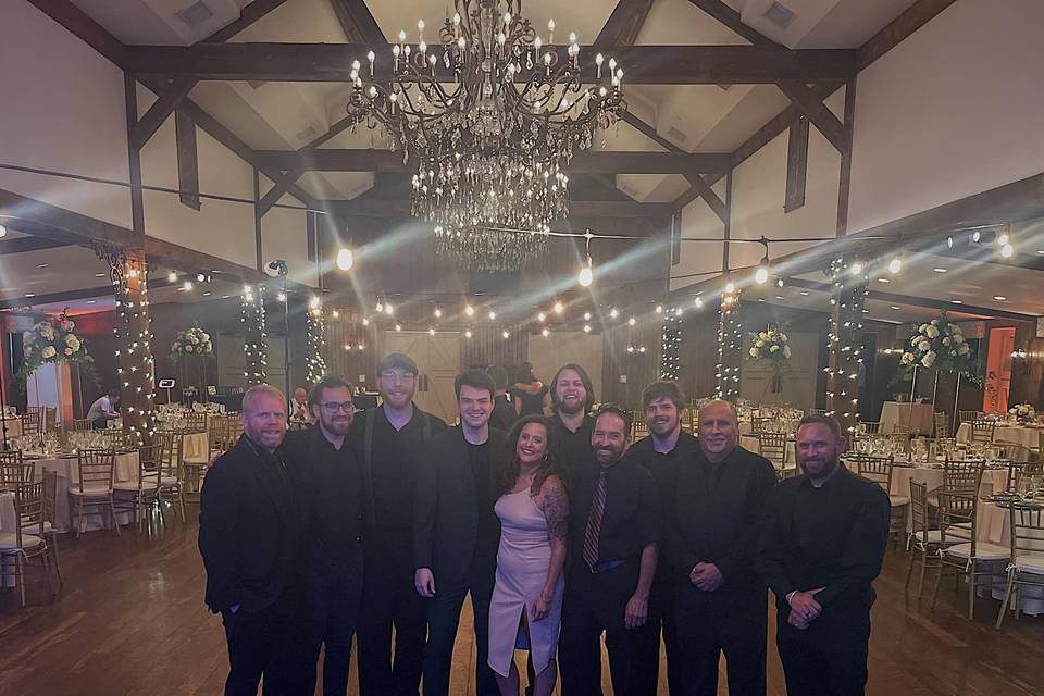 The band at the wedding venue