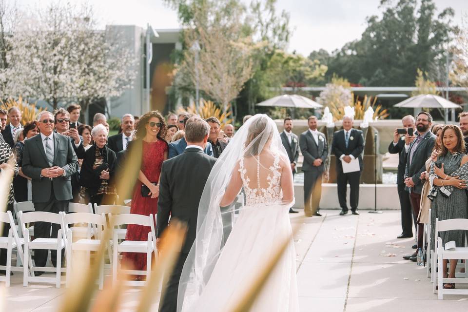 Down the aisle