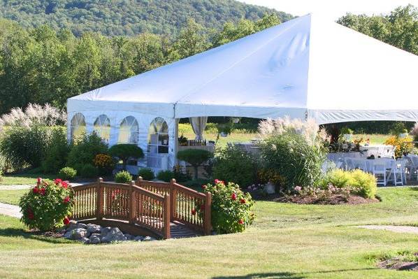 White tent setup