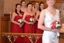 Bride and bridesmaids