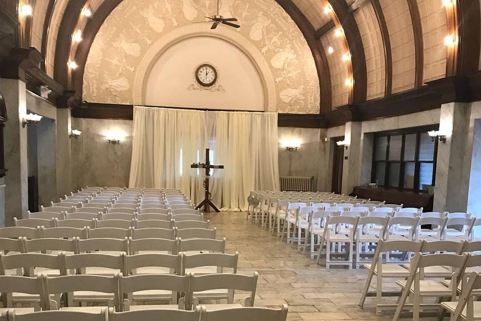 Indoor wedding setup