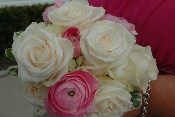 Bridesmaid's Bouquet with pink ranunculas