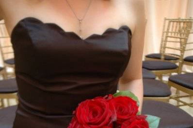 Bridesmaid's Bouquet Black Magic Roses