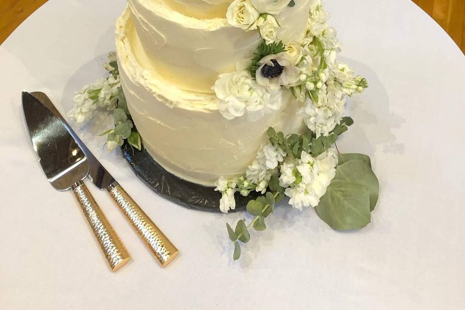 Multi flavor wedding cake