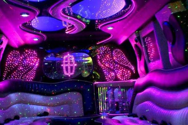 Party light in the limo