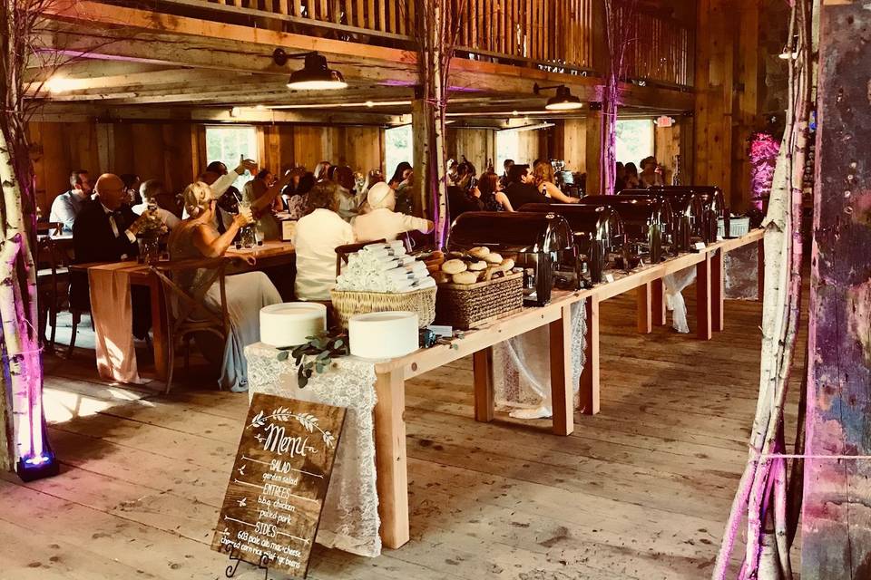 Our buffet line at allrose farm