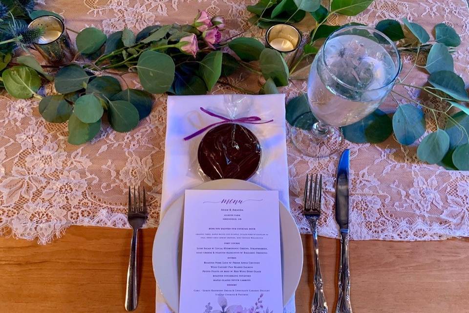 Table Setting w/Custom Chocola