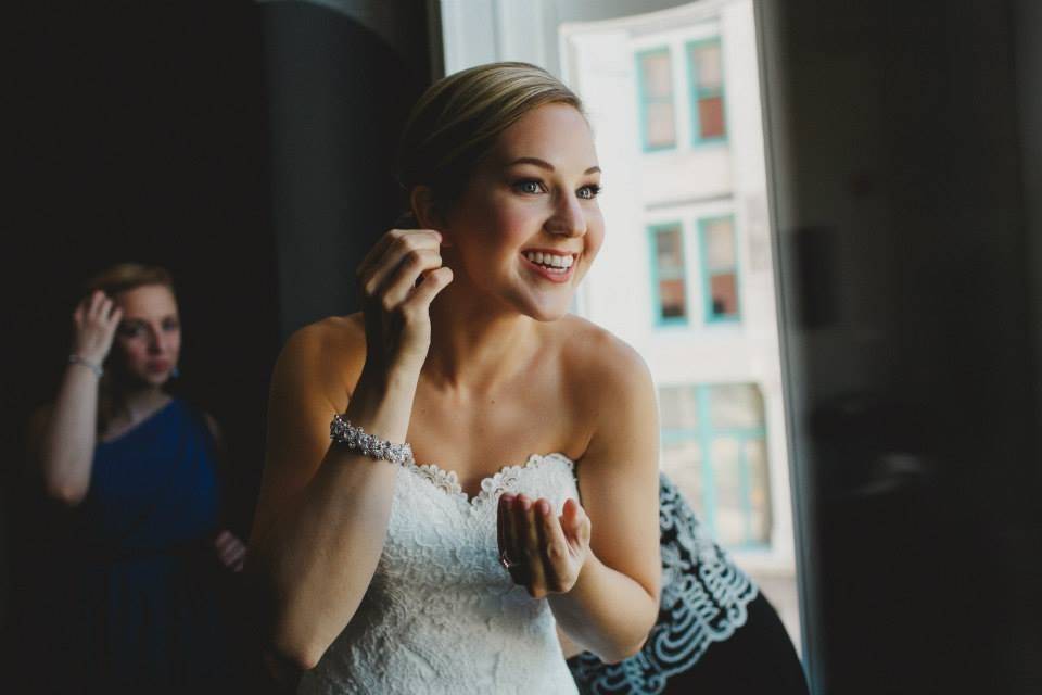 Bride preparing for the wedding
