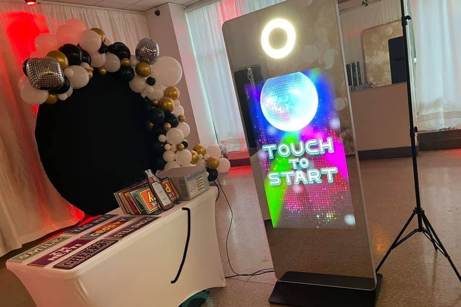 Touch-screen photo booth