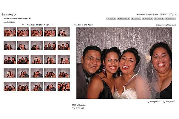 Included in the price is a password-protected online photo gallery, so guests can access and see all the photo booth images following your event.