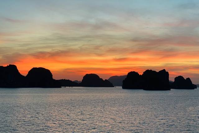 Sunset at Halong Bay