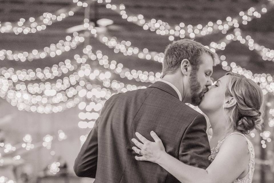 Bride and Groom kissing