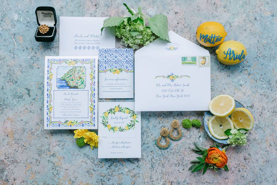 Capri Inspired Stationery