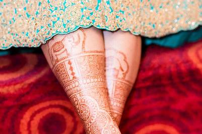 Mehndi art on our grand staircase photo credit: sona photography