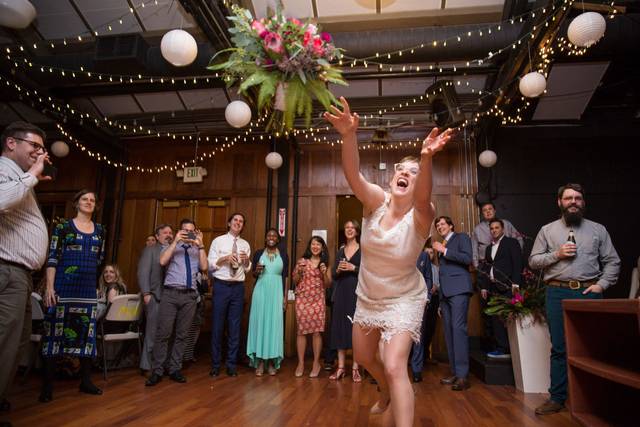 Catching the flower bouquet